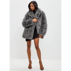 Faux Fur Mantel