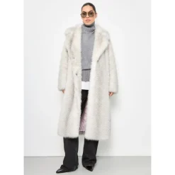 Faux Fur Mantel Natalie - Weiß