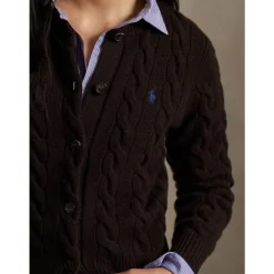 Feinstrick-Cardigan mit Zopfmuster