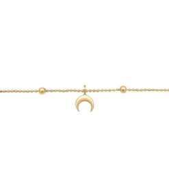Filigranes Choker-Collier mit Halbmond-Anhänger