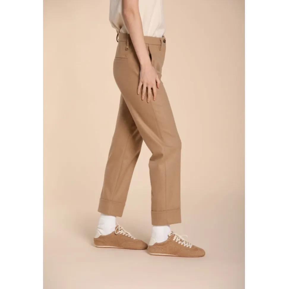 Flanell Jersey Karotten-Passform Chino Hose