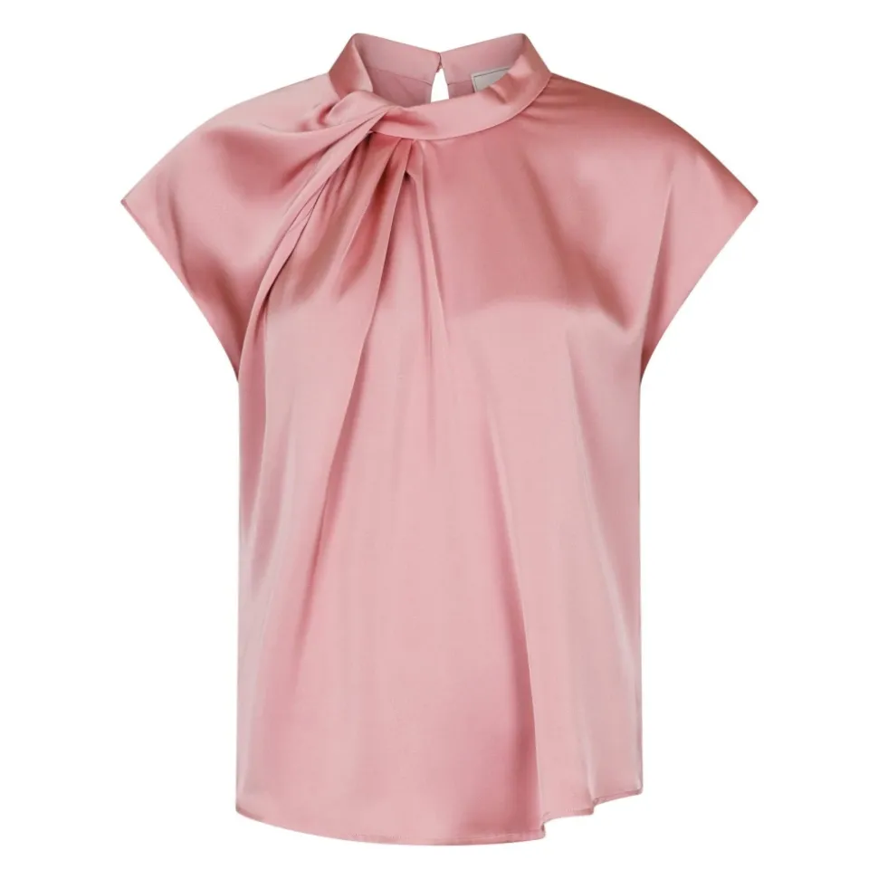 Fleur Drapy Satin Blouse