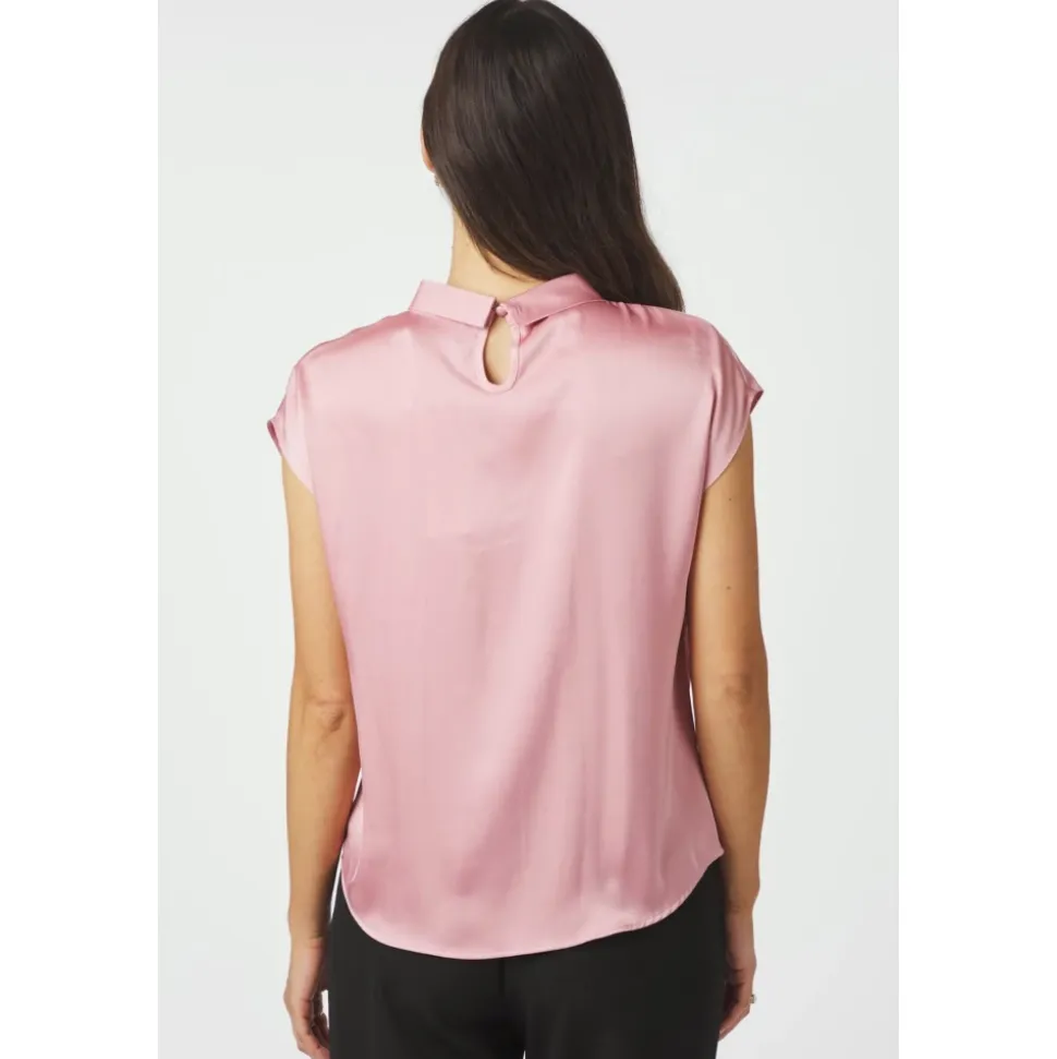 Fleur Drapy Satin Blouse