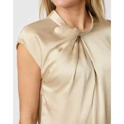 Fleur Drapy Satinbluse