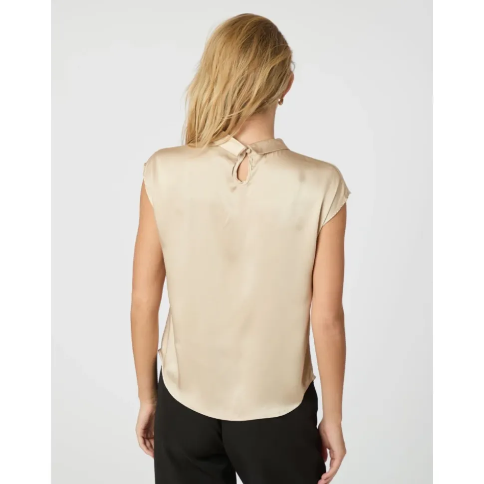 Fleur Drapy Satinbluse