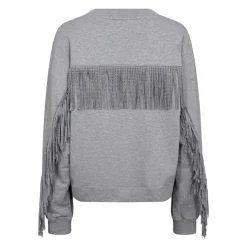 Fringe Sweatshirt mit Nieten