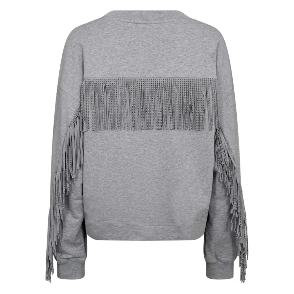 Fringe Sweatshirt mit Nieten