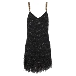 Fringed Lurex Tweed Dress