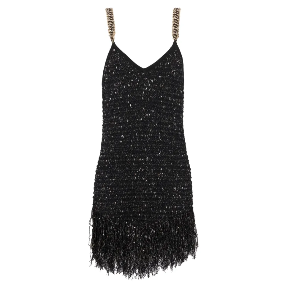 Fringed Lurex Tweed Dress