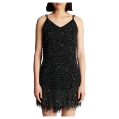 Fringed Lurex Tweed Dress