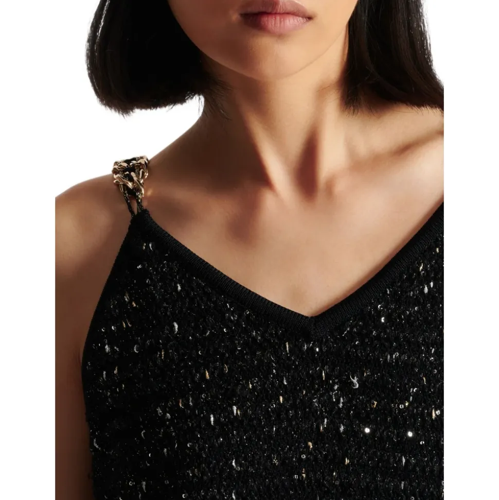 Fringed Lurex Tweed Dress