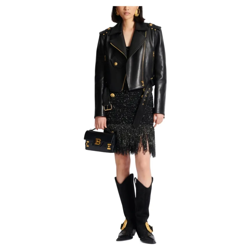 Fringed Lurex Tweed Rock
