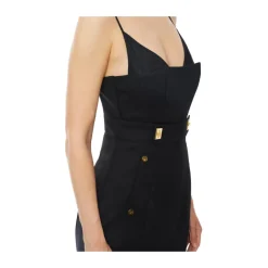 Gabardine-Kleid aus Wollmischung mit Spitze