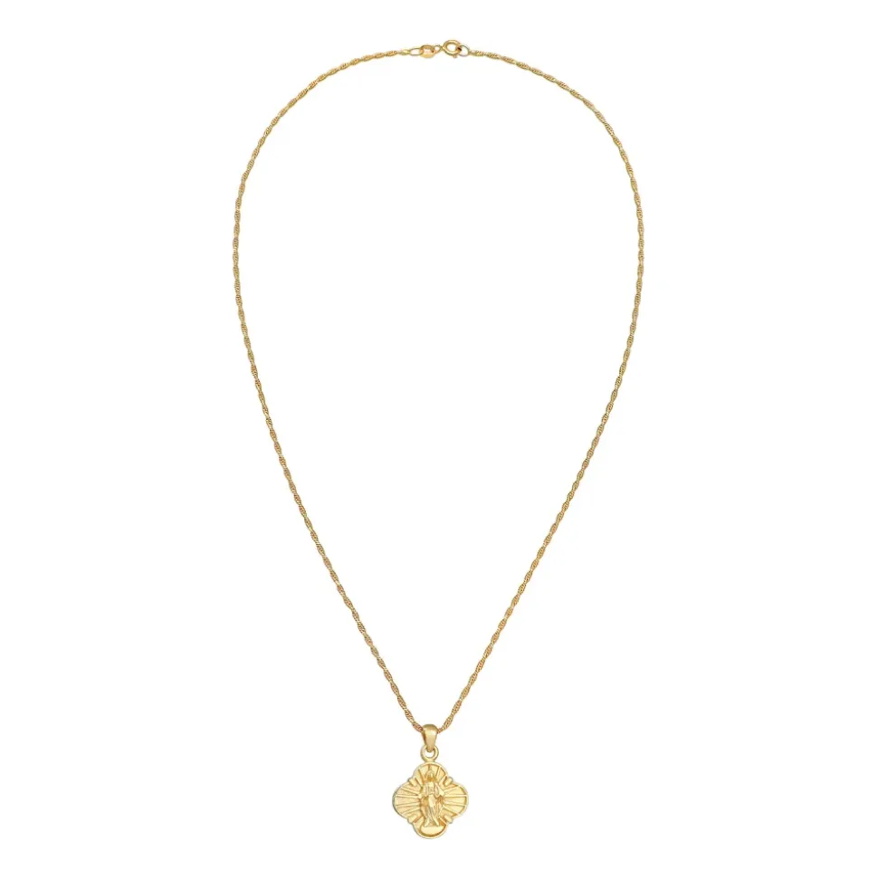 Gedrehte Kordelkette mit Kreuz-Anhänger
