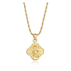 Gedrehte Kordelkette mit Kreuz-Anhänger