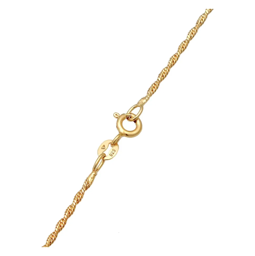 Gedrehte Kordelkette mit Kreuz-Anhänger
