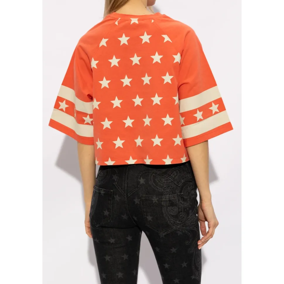 Gekürztes T-Shirt mit Logo