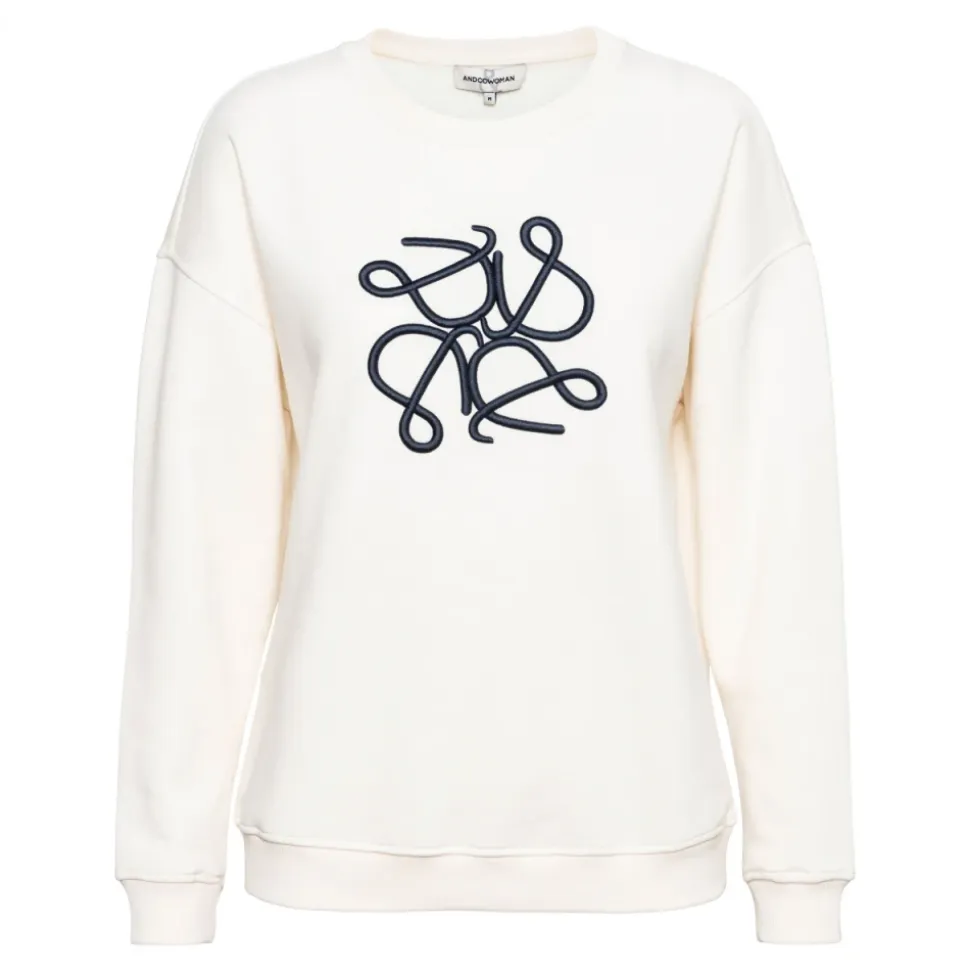 Gemütlicher Sweatshirt mit Rundhalsausschnitt