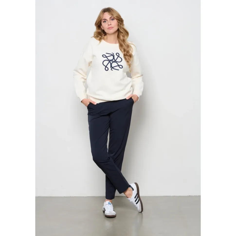 Gemütlicher Sweatshirt mit Rundhalsausschnitt