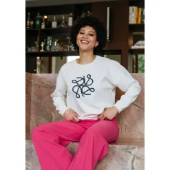 Gemütlicher Sweatshirt mit Rundhalsausschnitt