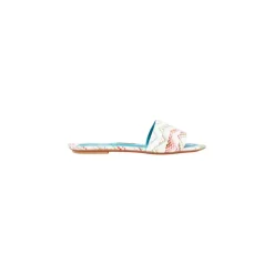 Gemusterte flache Sandalen Gia Raschel Wave