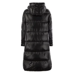 Gepolsterte Schwarze Kapuzenjacke