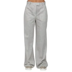 Gerade Piqué Hose