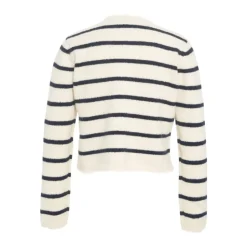 Gestreifter Cardigan Bianco AW25
