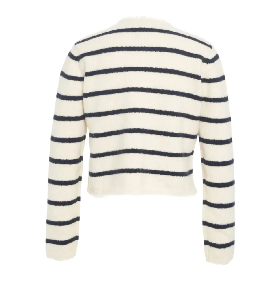 Gestreifter Cardigan Bianco AW25