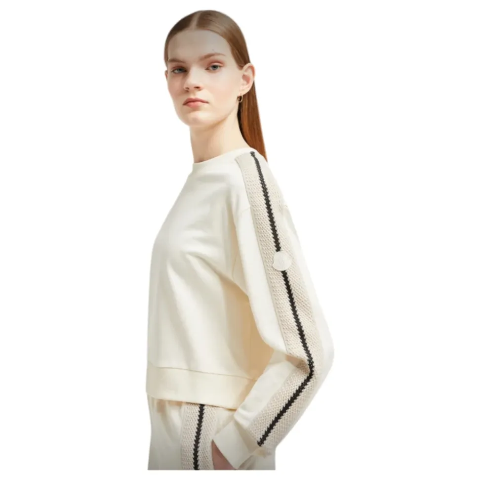 Gestreiftes Crochet Sweatshirt Set