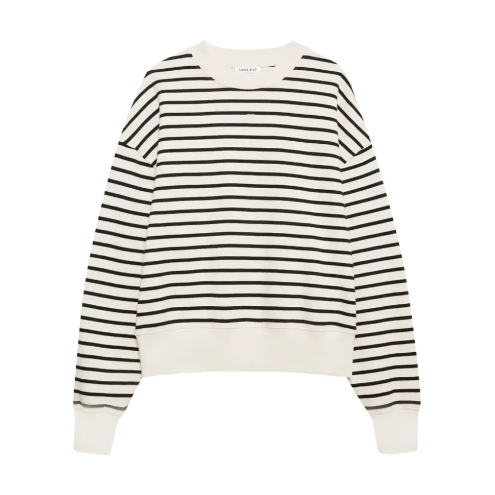 Gestreiftes Sweatshirt mit Rundhalsausschnitt
