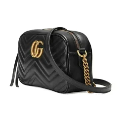 GG Marmont Small Matelassé Shoulder Tasche