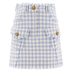 Gingham Tweed A-Line Rock