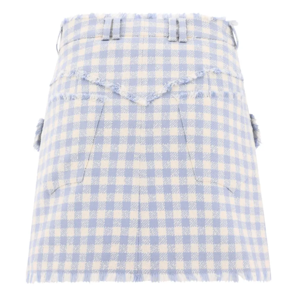 Gingham Tweed A-Line Rock