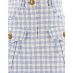Gingham Tweed A-Line Rock