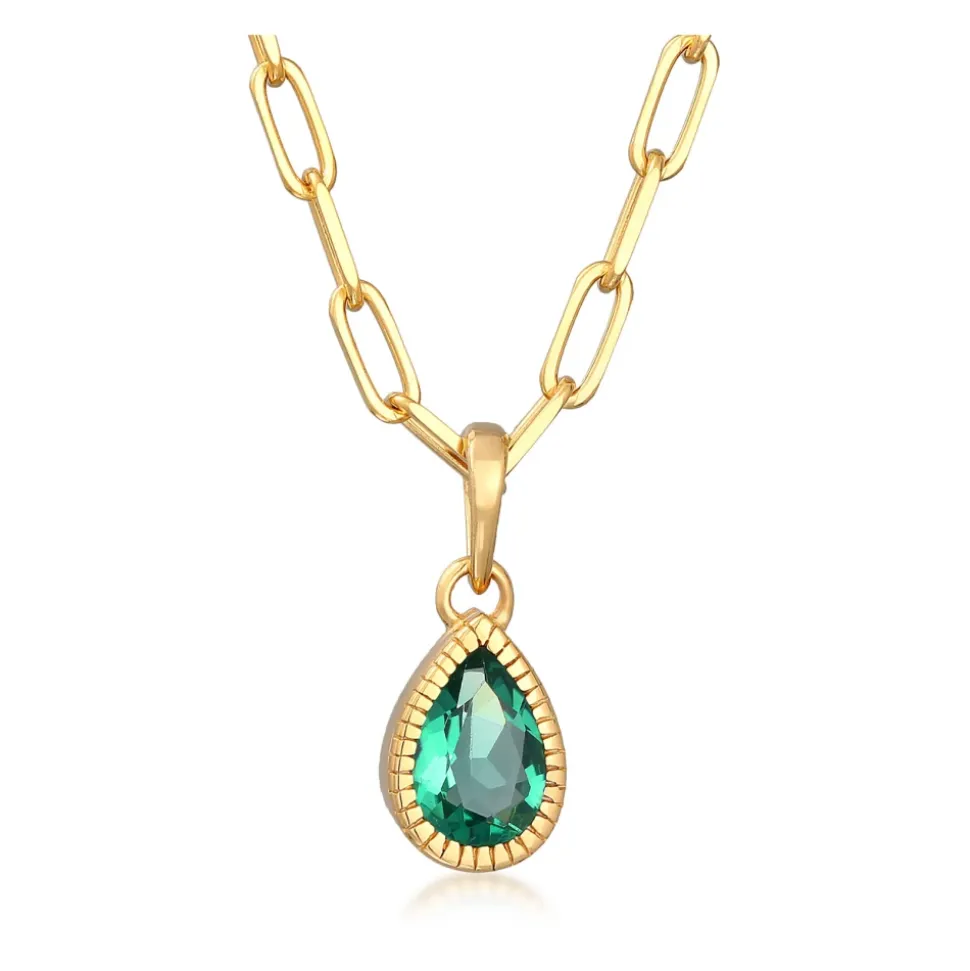 Gliederkette mit Tropfenanhänger