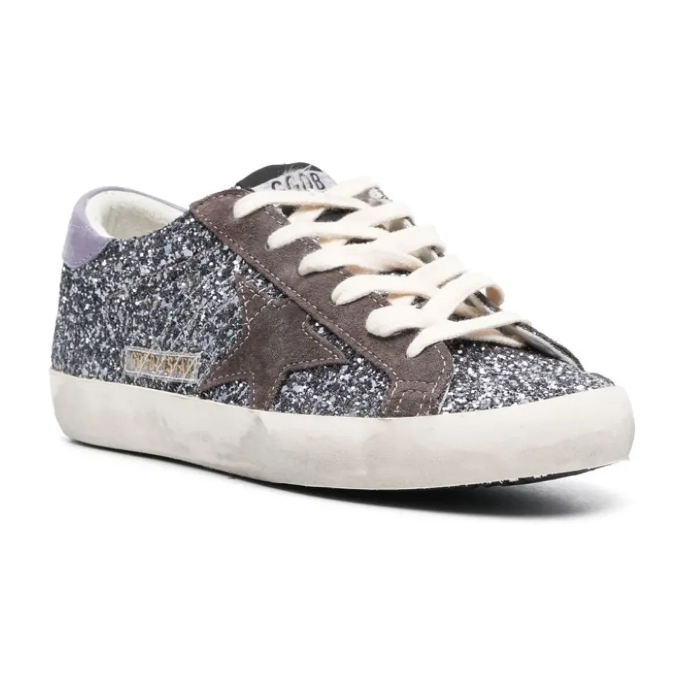 Glitzer Stern Patch Sneakers