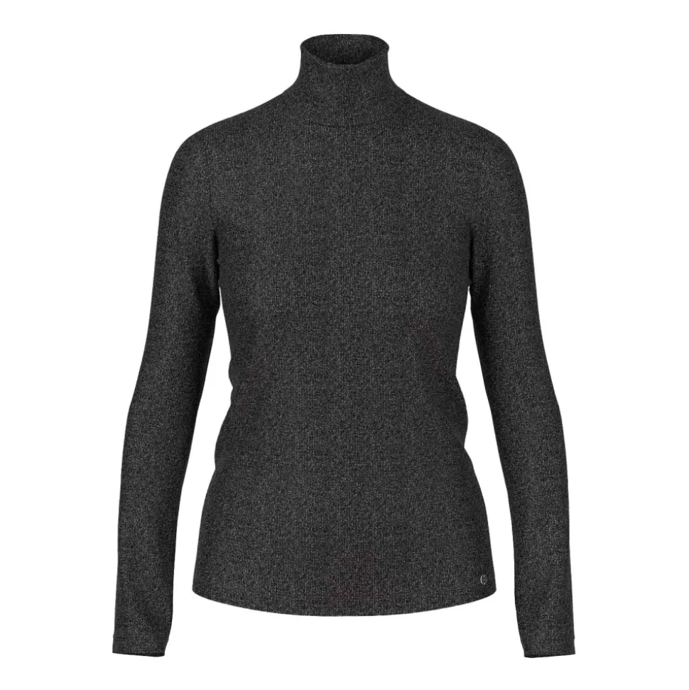 Glitzernder Rollkragen Langarmshirt