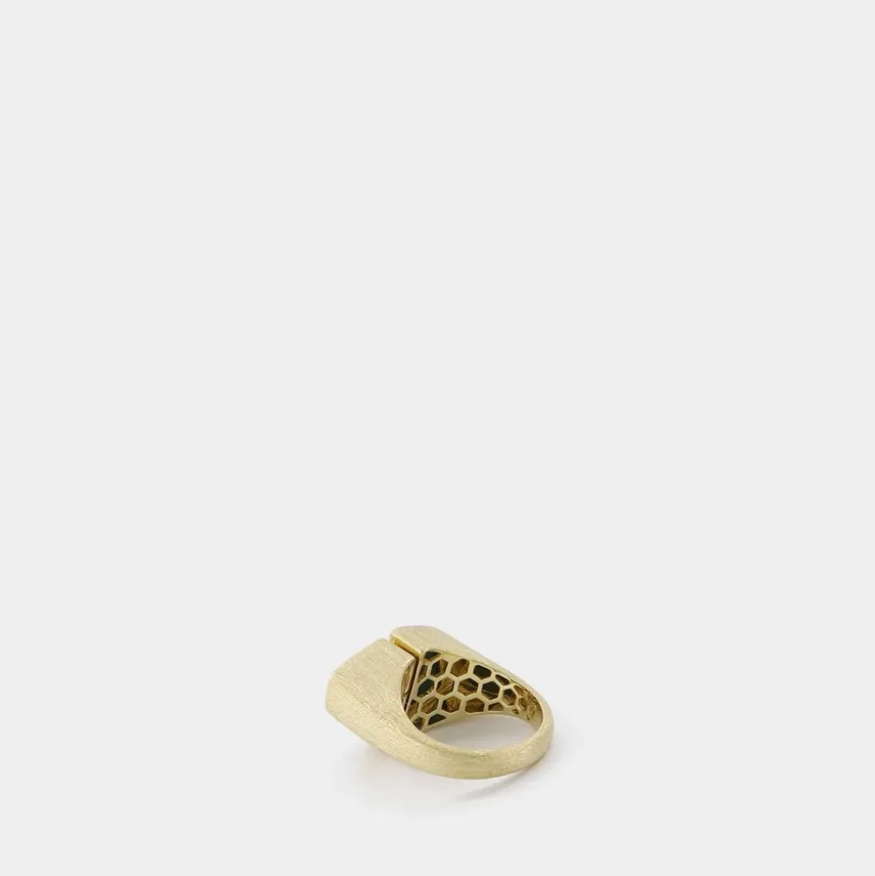 Goldener und Sugulite Esteve Ring