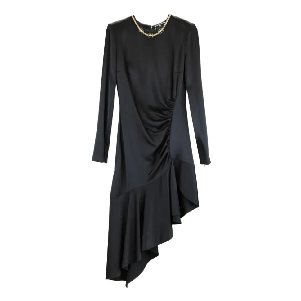 Goldketten-Kleid mit Reißverschluss