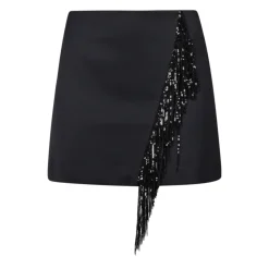 Gonna con frangia di paillettes