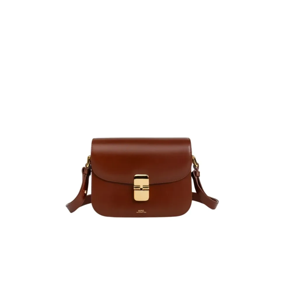 Grace Small Braune Taschen mit Gold-Hardware
