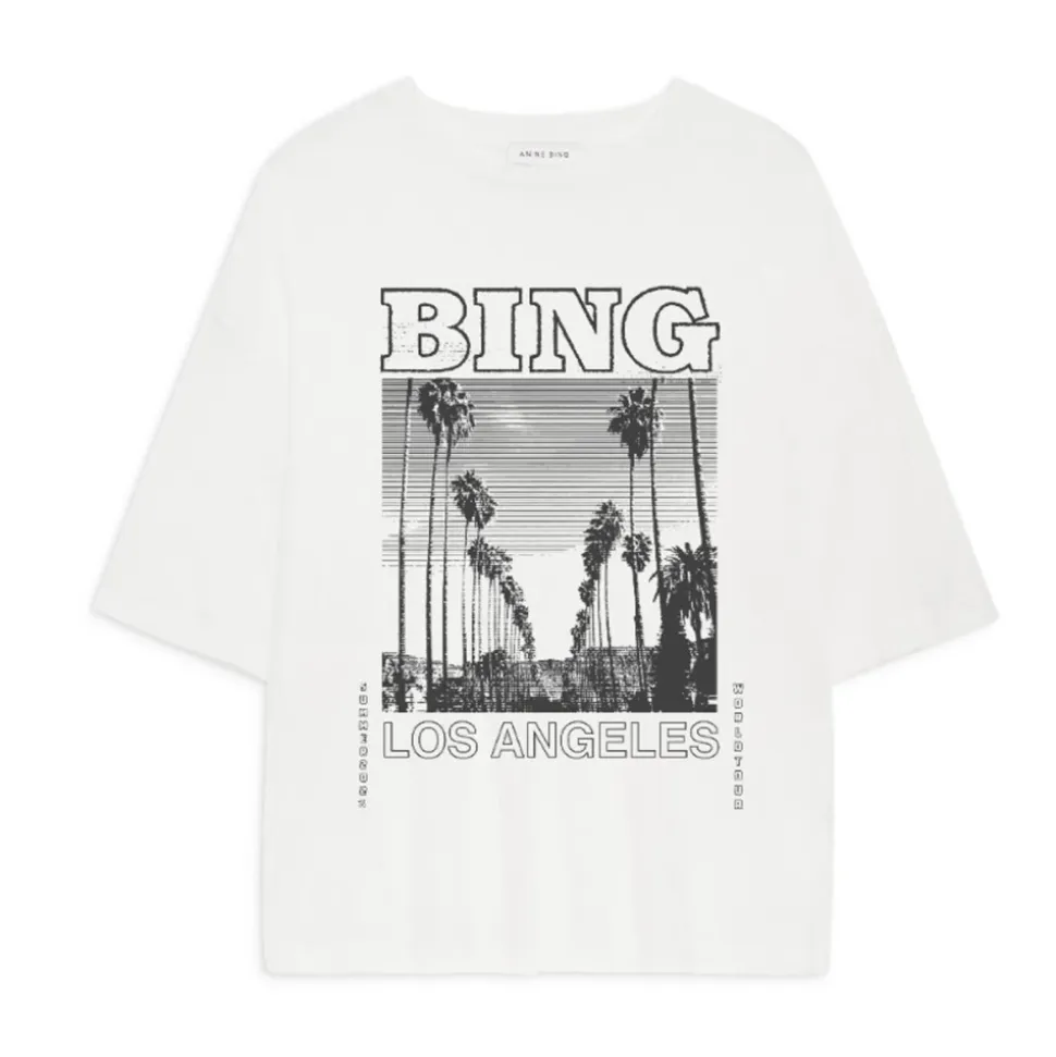 Grafik Tee Louis Top Elfenbein