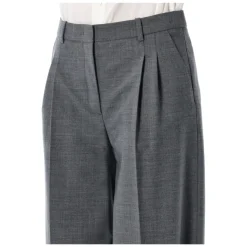 Graue Melange Wollmischung Grand Hose