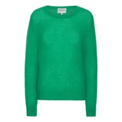 Grüner Strickpullover Ulla O-Ausschnitt
