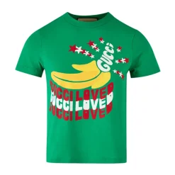 Grünes Logo Baumwoll-T-Shirt
