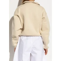 Gros Grain Sweatshirt mit Rollkragen und Reißverschluss