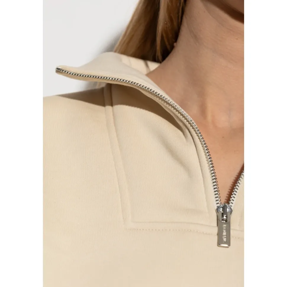 Gros Grain Sweatshirt mit Rollkragen und Reißverschluss