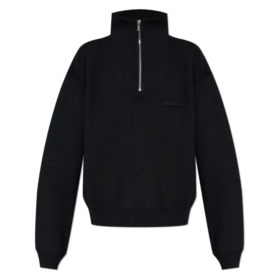 Half-zip Logo-patch Sweatshirt
