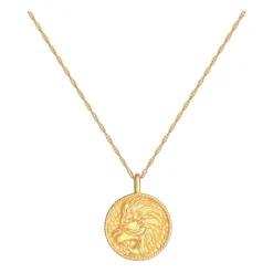Halskette mit rundem Münzanhänger